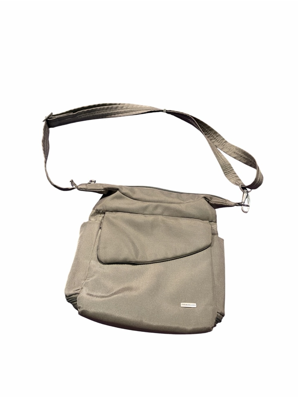 Travelon Anti-Theft Crossbody Messenger Bag in Nutmeg Gray Olive Green $88